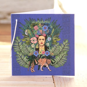 Etichetta regalo Frida Kahlo dell'artista illustratore Msdre