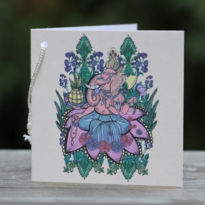 Ganesha Hindu God Gift Present Tag di illustrazione dell'artista Msdre