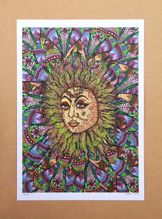 The Sun Print Limited Edition 1/50 Art Print by Msdre - Etsy