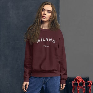 Milano Embroidery Unisex Crewneck Sweatshirt - White Lettering