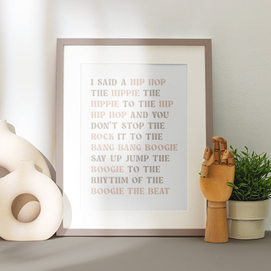 Rapper's Delight Lyrics Aesthetic Digital Print Etsy