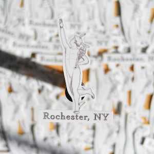 Rochester, NY Mercury Statue Sticker