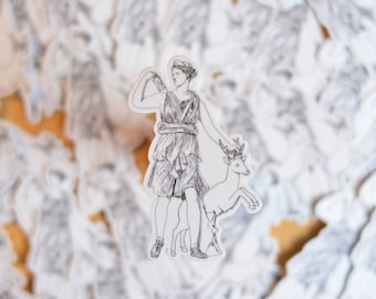 Pegatina de vinilo de la diosa Diana/Artemisa