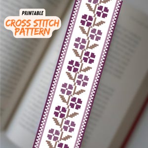 Tatreez-Inspired Bookmark Cross-stitch pattern
