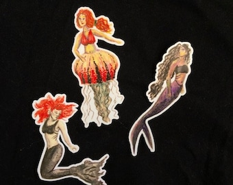 Water Resistant Vinyl Mermaid Stickers