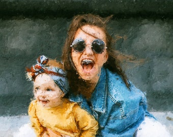 Custom Portrait Oil Painting From Photo - Personalized Oil Painting - Digital Art File Only