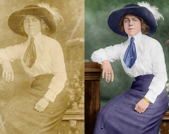 Old Photo Repair, Colorize Photo, Photo Restoration, Photo Restore, Vintage Photo Editing, Repair Damaged Photo - Digital File
