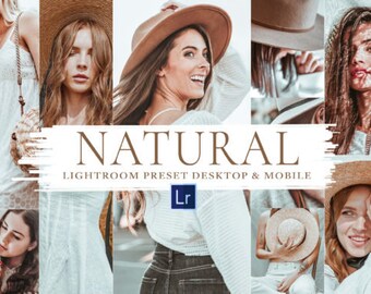 10 NATURAL Lightroom Mobile Presets for neutral preset, influencer preset, Instagram filter, clean preset, minimal preset, no filter preset