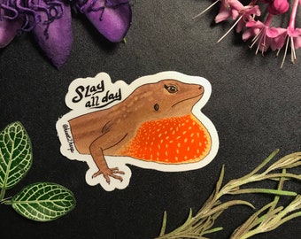 Naklejka „Brown Anole Slay All Day”