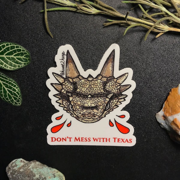 Horned Lizard Don't Mess With Texas Sticker