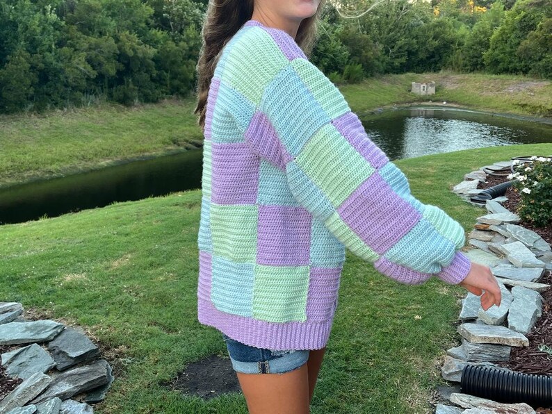 Electra Colorful Crochet Patchwork Cardigan