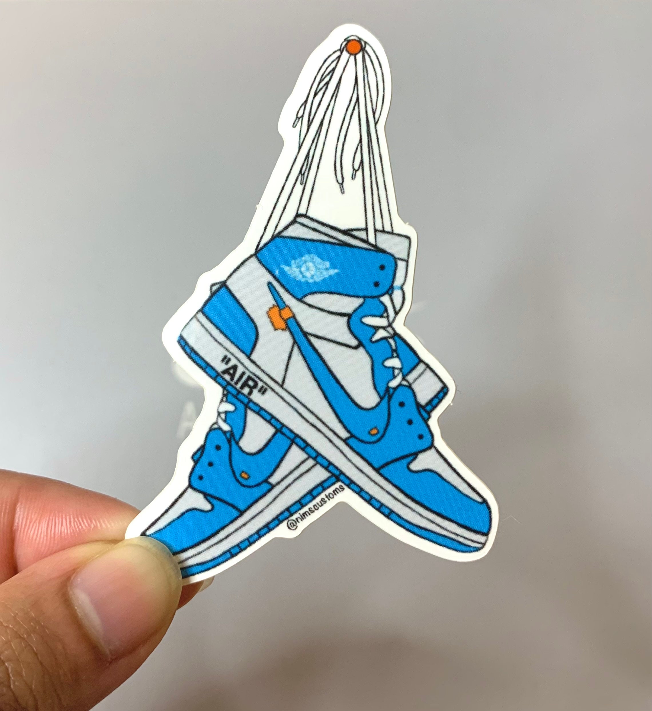 Off- White Air Jordan UNC Sticker