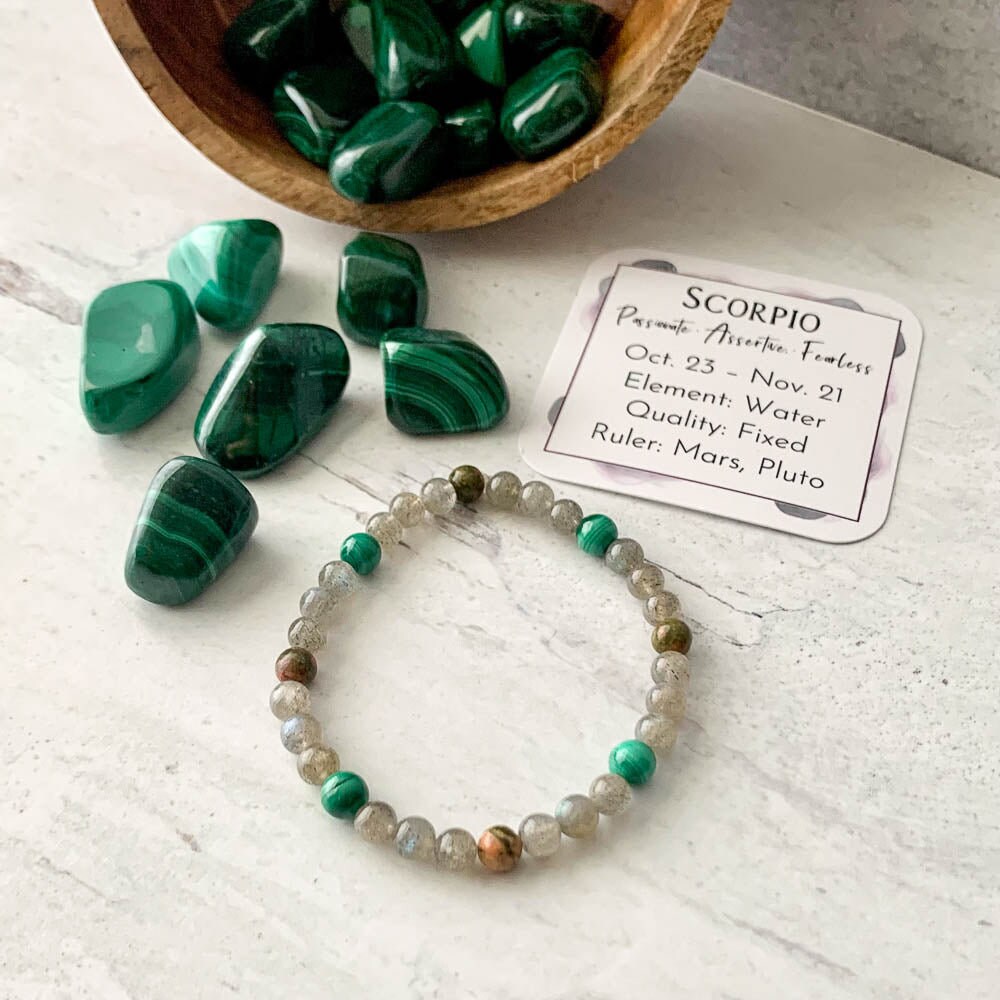 Scorpio birthstone bracelet best sale