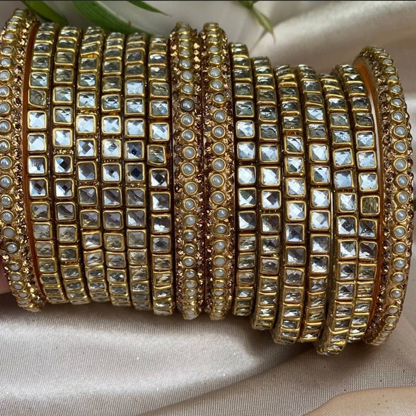 Kundan Bangle Set