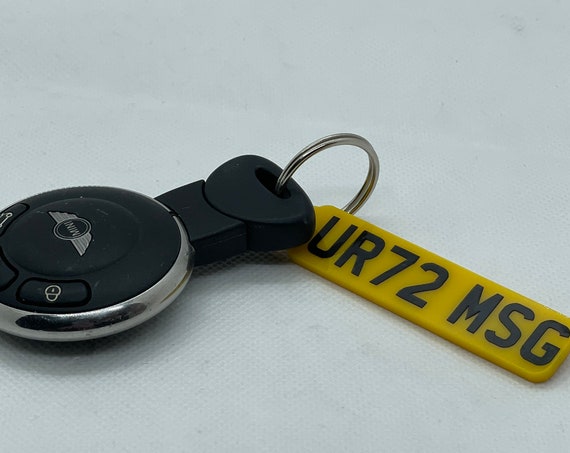 Personalised Number Plate Keyring | Custom Keyring Numberplate License plate