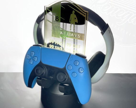 Gamer Tag Games Controller Stand Holder LED lights | Custom Name Engraved Game Station | Xbox PS4 PS5 Gamer Decor Gift Idea