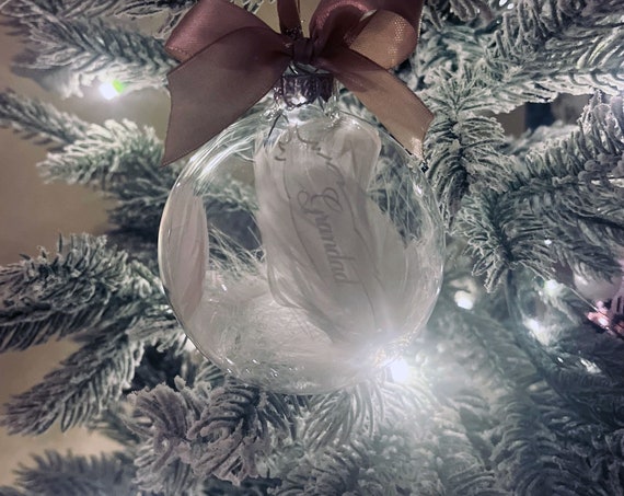 Personalised Glass Memorial Bauble | In Memory Of a Loved One Bauble