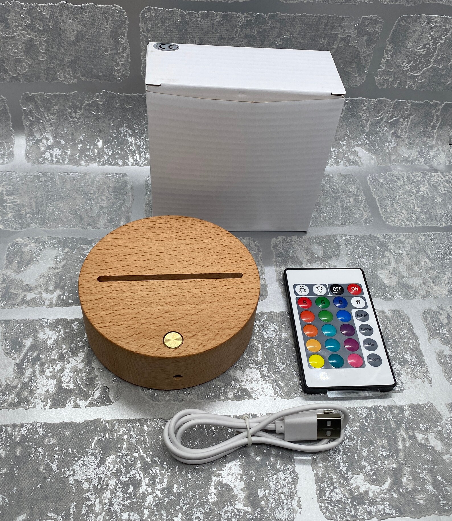 Real Wood LED Light Base for acrylic night light gaming light Etsy