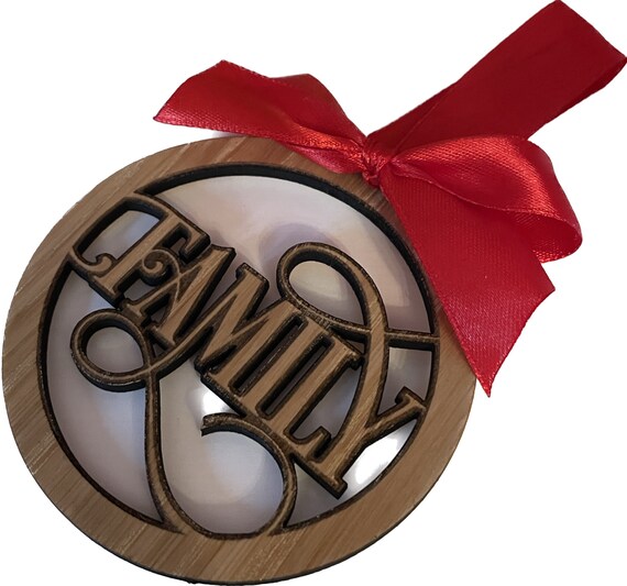 Family Text Bauble | Custom Money Gift Bauble Christmas Card