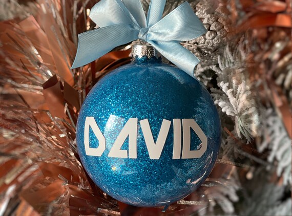 Glass Glitter Bauble Personalised Name | Make Your Christmas Special