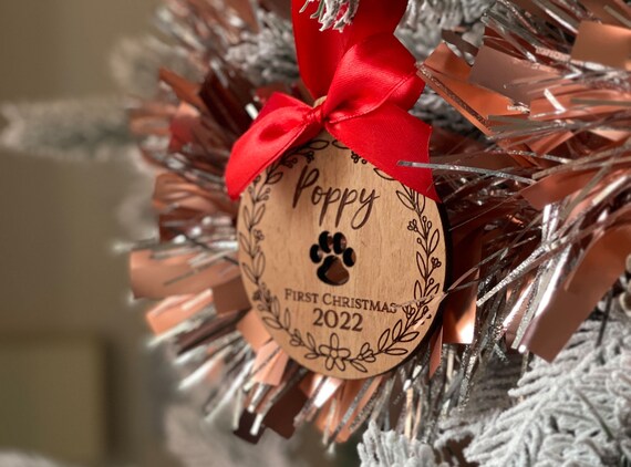 Puppy First Christmas Wooden Bauble | Make Your Christmas Special Puppy's 1st Christmas Xmas