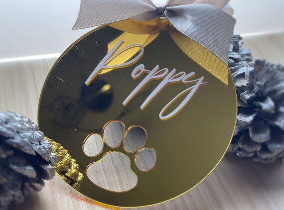 Dog Puppy Christmas Wooden Bauble | Make Your Christmas Special Puppy's 1st Christmas Xmas Memorial