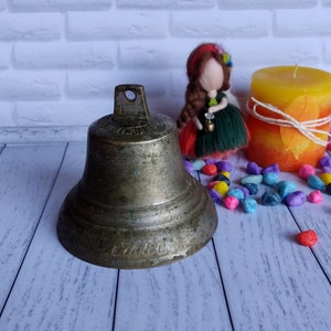 Vintage bronze Bell Old bell Decor for the door Large bronze bell Home decor Bell on the door Large bronze bell