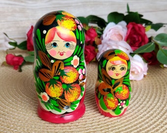 ヴィンテージ ソビエト マトリョーシカ 木製 ロシア 置物