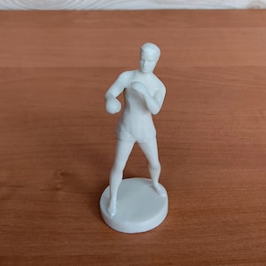 Vintage figurine Boxer Statuette boxer Small plastic sculpture Boxer gift Boxer man Boxer plastic figurine Athlete boxer