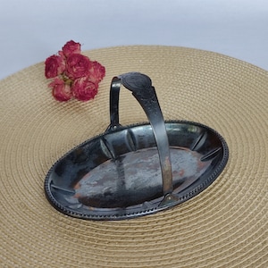 Vintage cupronickel candy bowl small metal basket Cupronickel sugar bowl Vintage crockery Little candy bowl