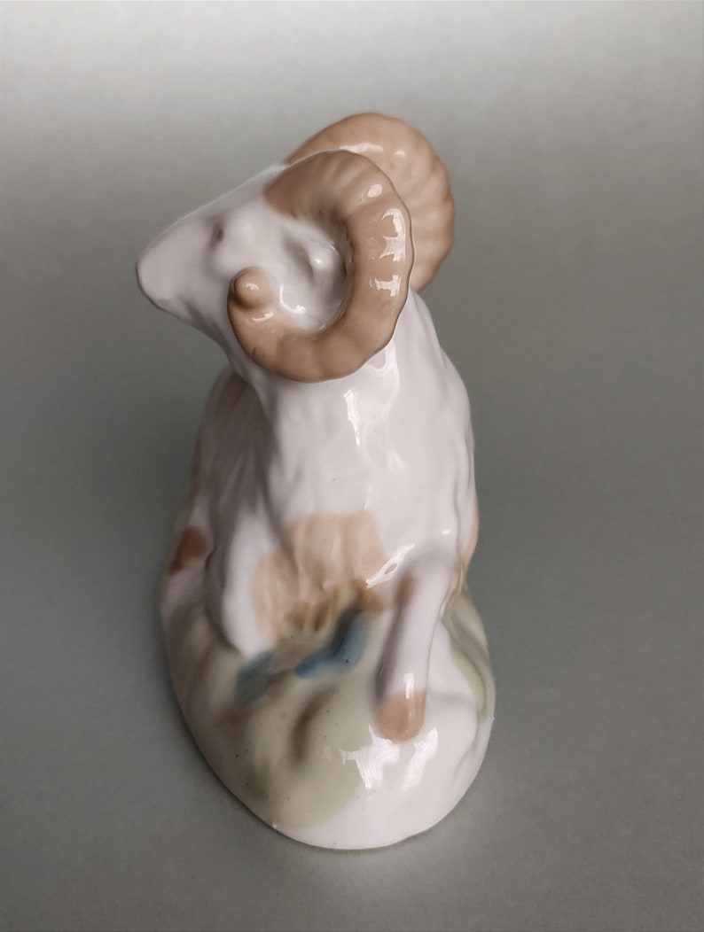 Vintage Porcelain Ram Porcelain Animal Figurine Porcelain Etsy