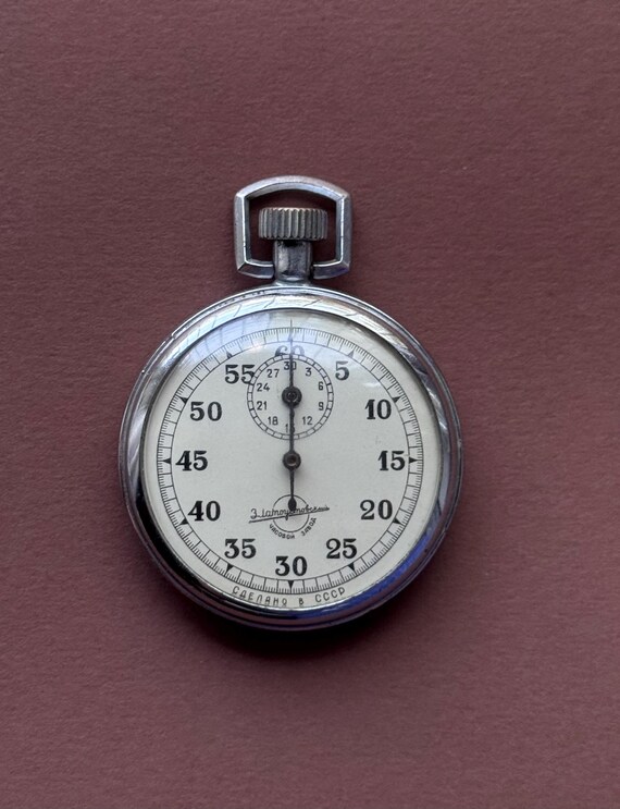 Montre Gousset Ancienne CHRONOMÈTRE Mécanique Argentée - Fonctionne, Occasion, Mouvement Manuel