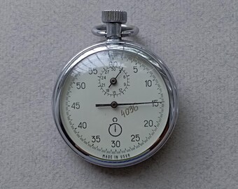 Old working stopwatch Mechanical pocket stopwatch Pocket stopwatch ussr  Soviet stopwatch Mechanical timer Small stopwatch