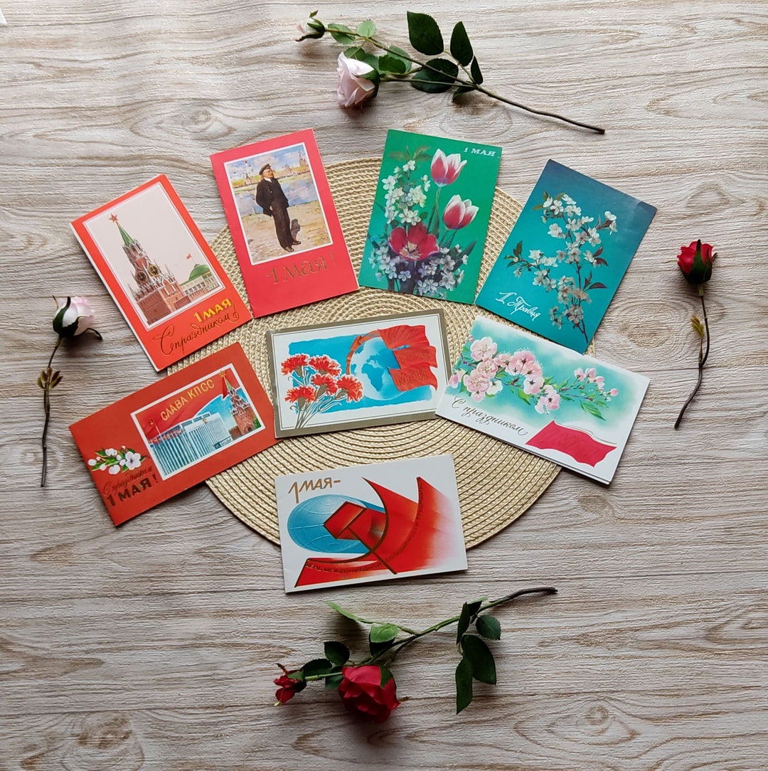 Vintage Postcards May 1 Soviet Postcards First May Mir Trud May Holiday ...