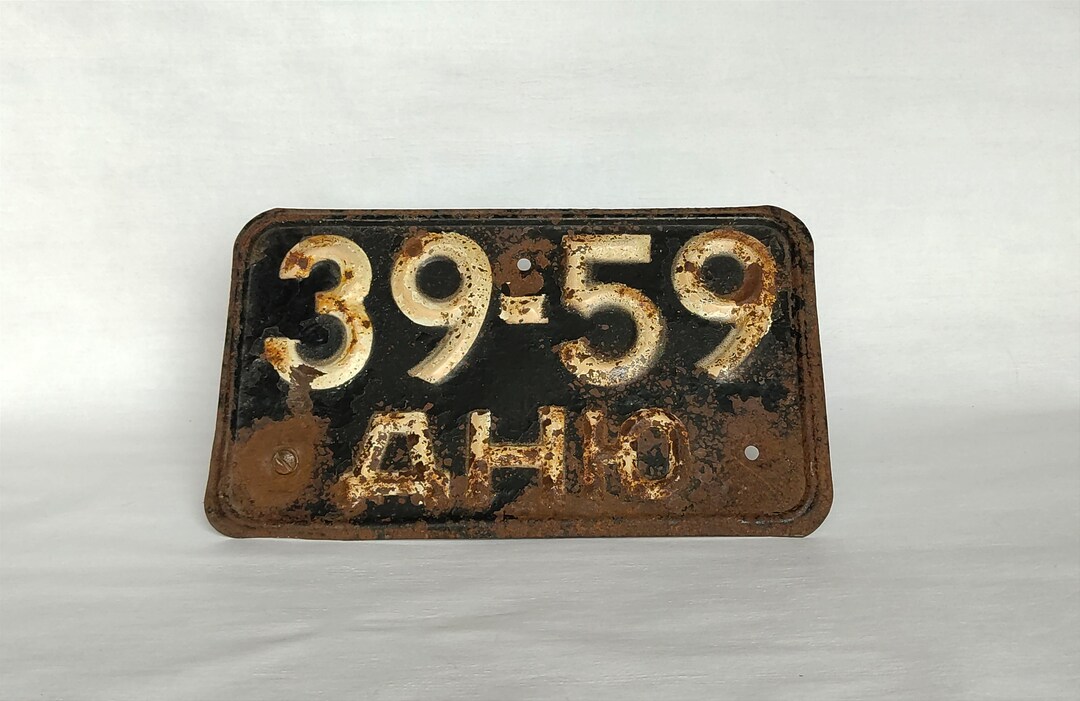 Old Car License Plate Car Number Plate Vintage Car Number Registration