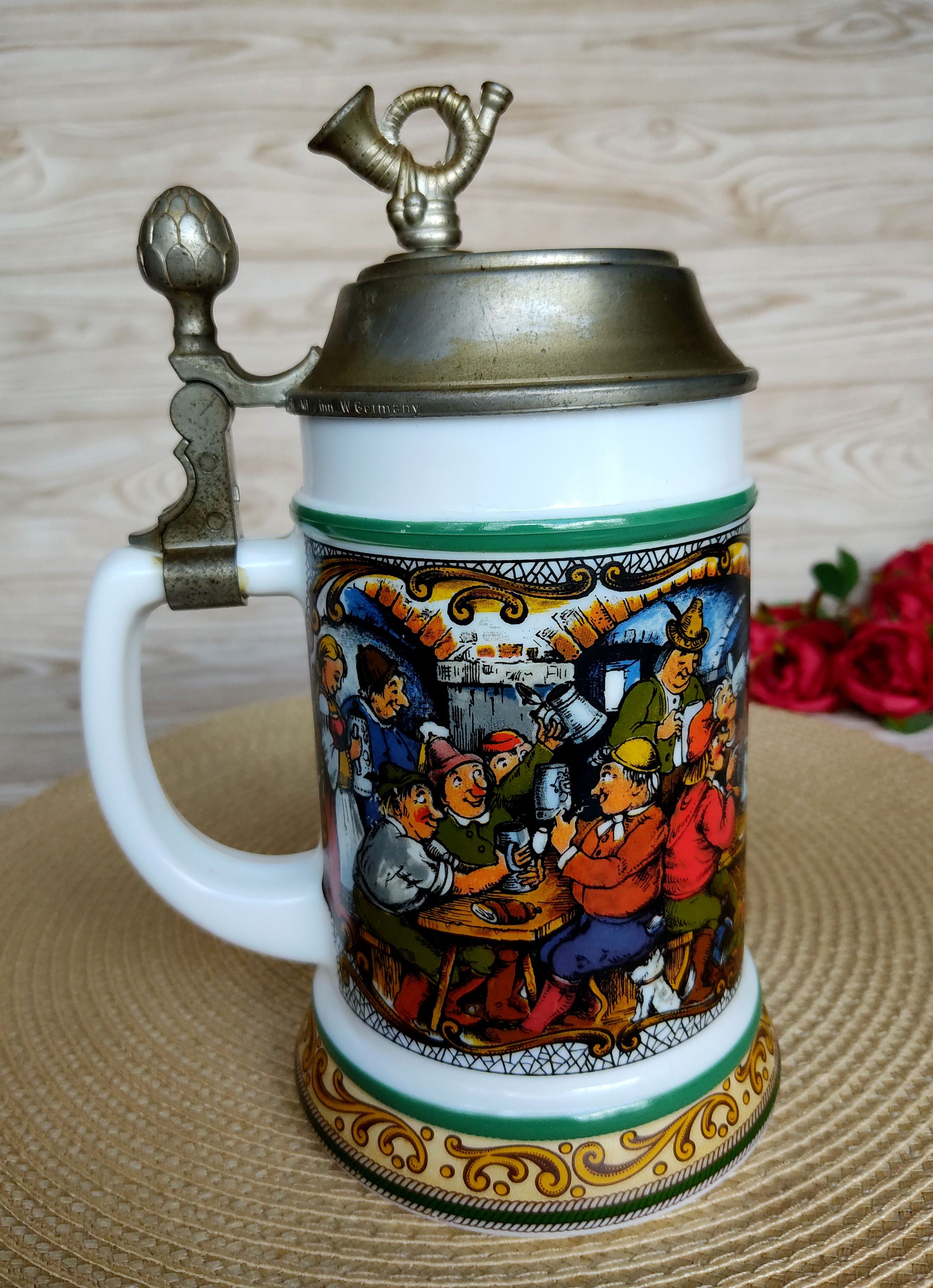 Ceramic Beer Mug Germany Musical Beer Mug Beer Mug Souvenir Etsy UK