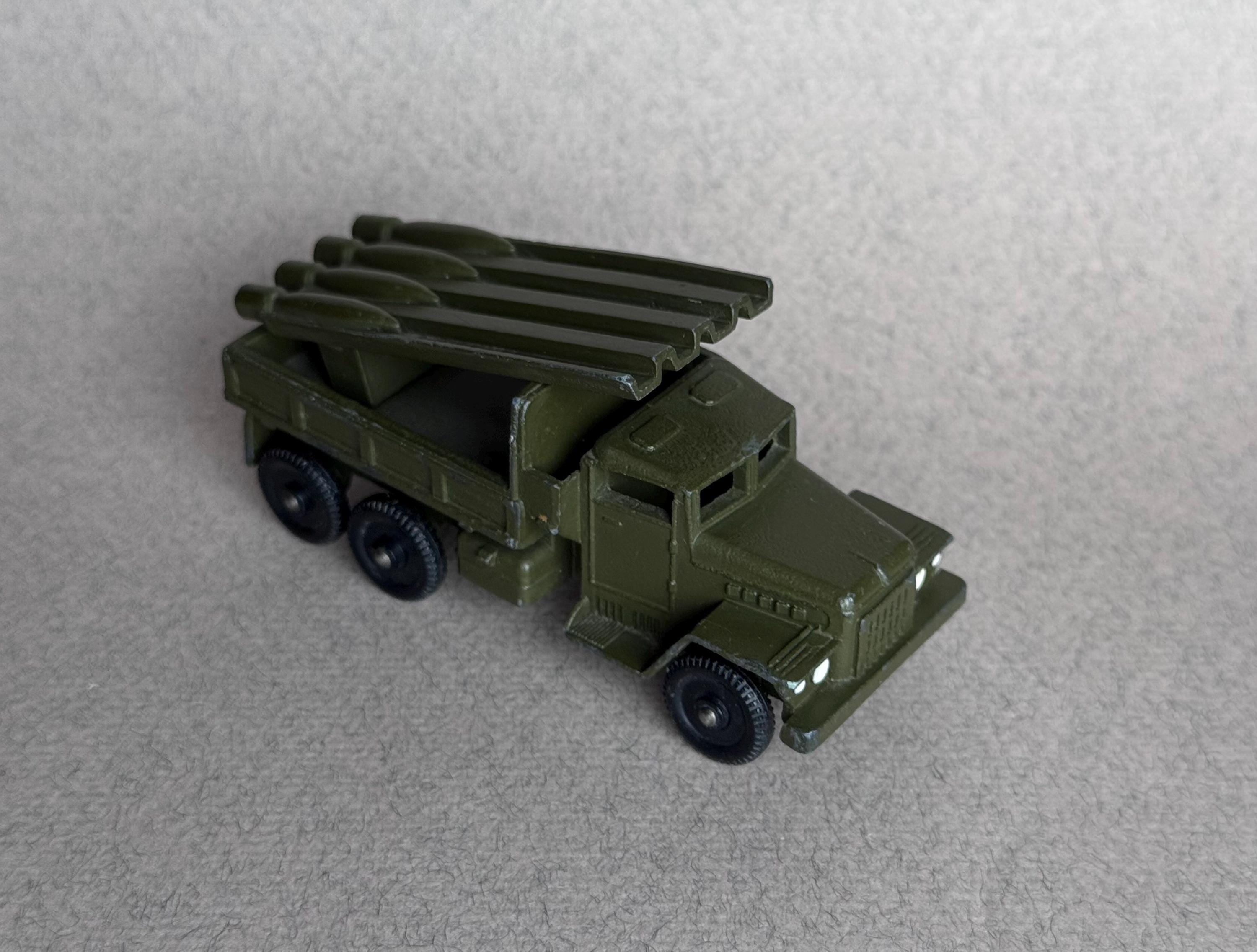 Vintage diecast toy Mortar Guards (Katyusha) USSR. Soviet military toys
