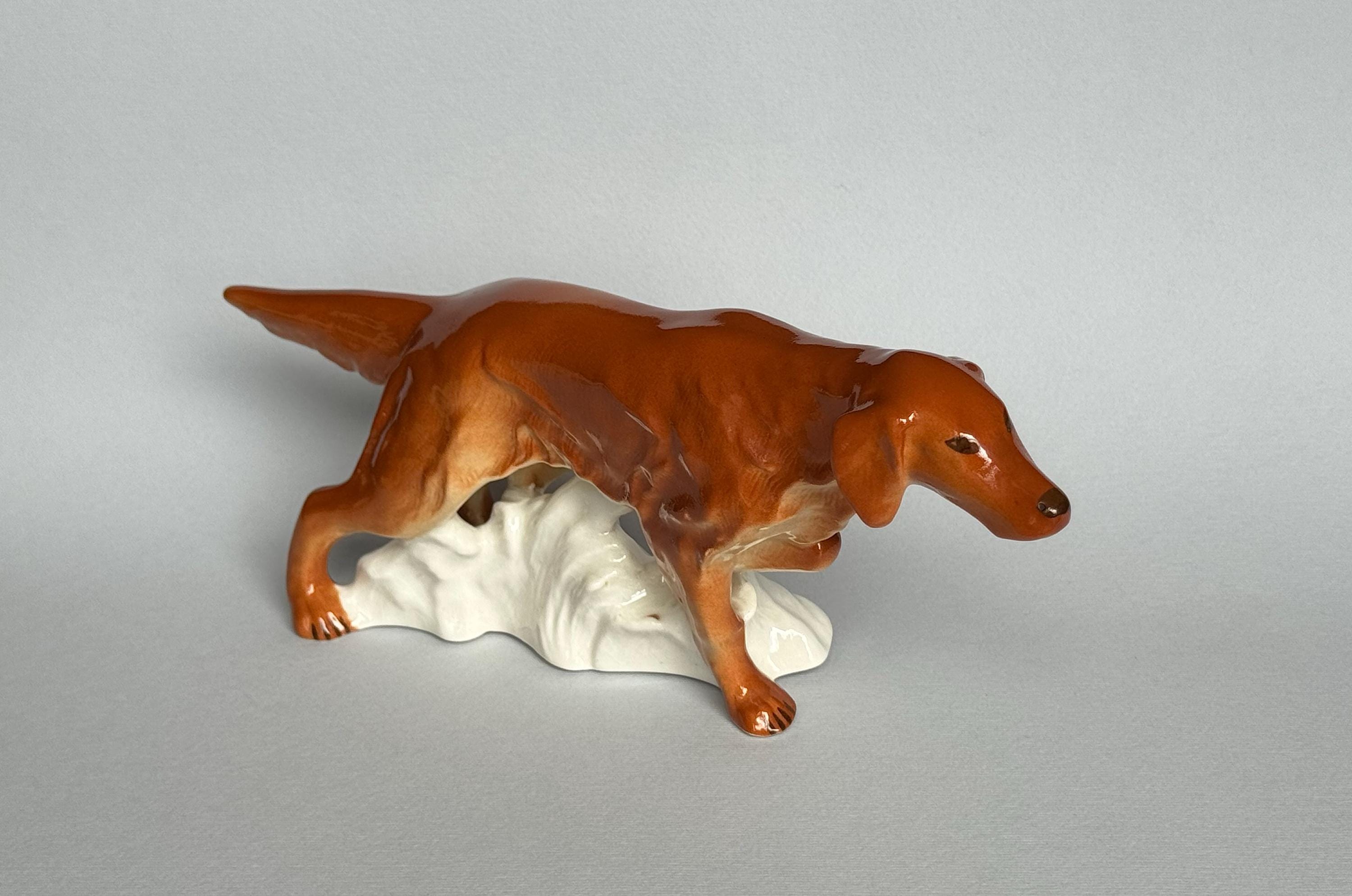ヴィンテージ　ロモノーソフ　犬の置物　ロシア製 ソビエト犬の像 - Etsy 日本