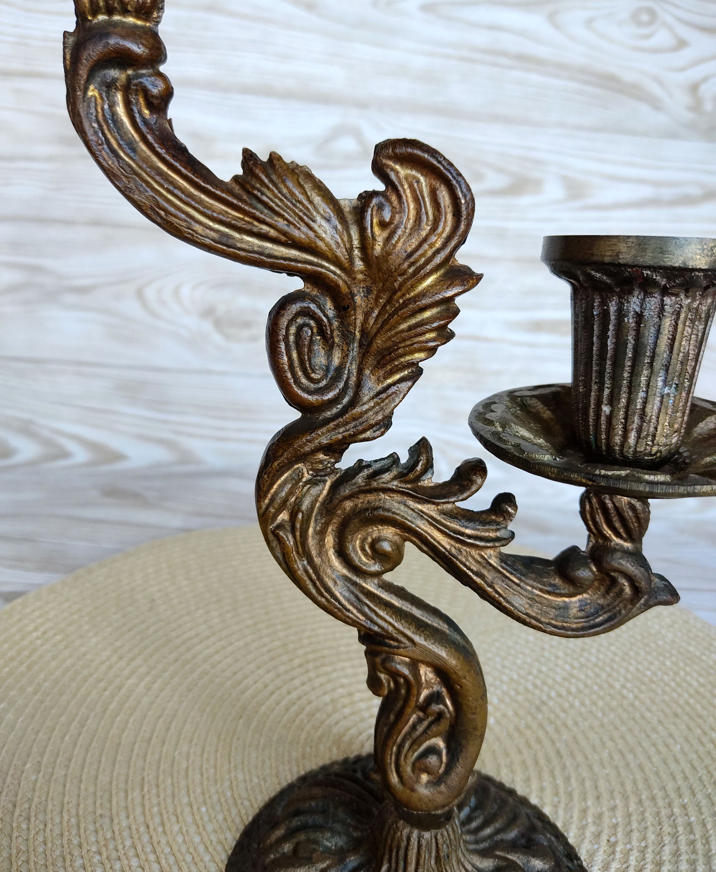 Soporte de vela vintage de bronce. Soporte de vela Ussr. | Etsy