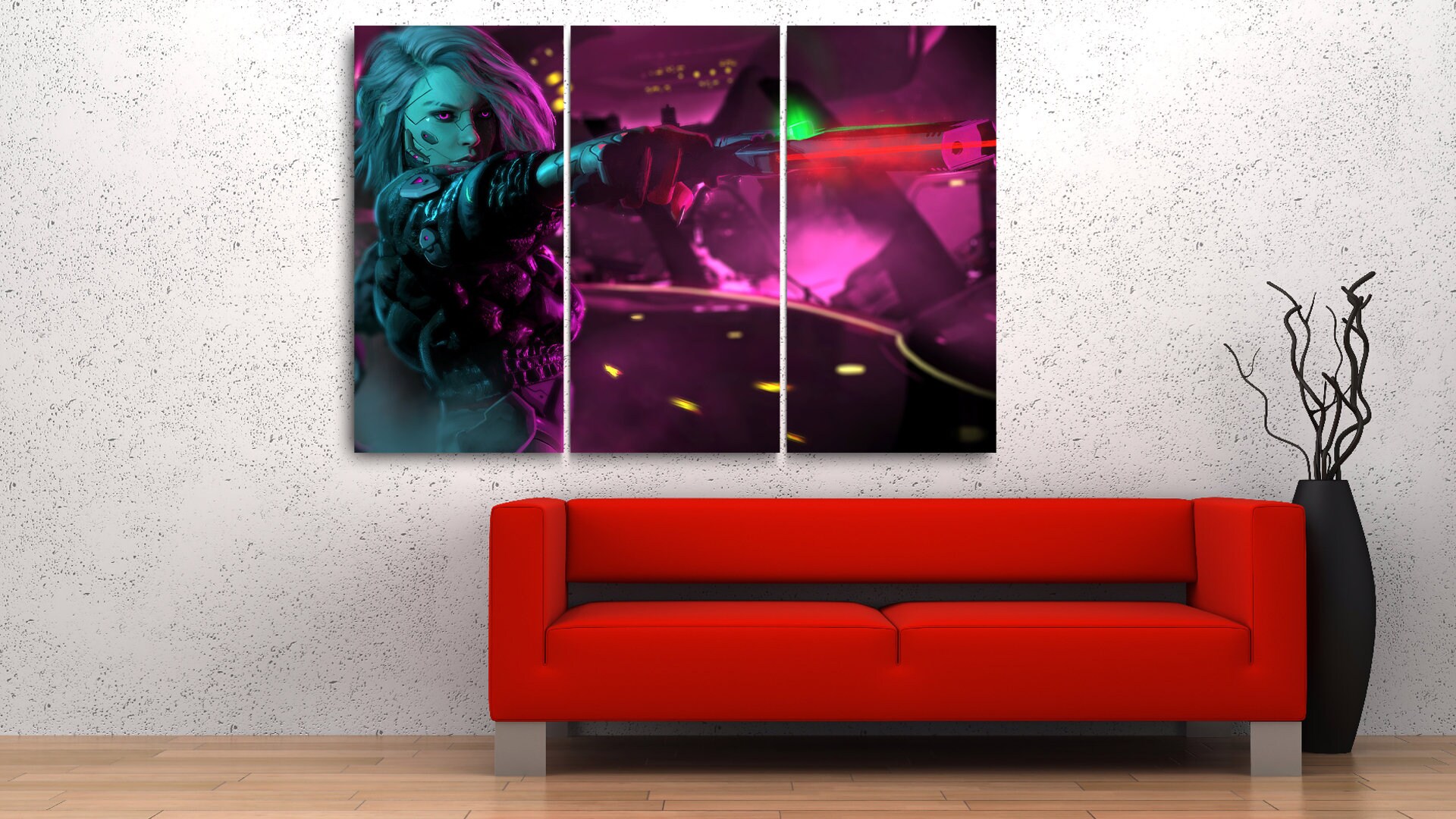 Cyberpunk 2077 Canvas Art | Video Game Room Decor - Etsy