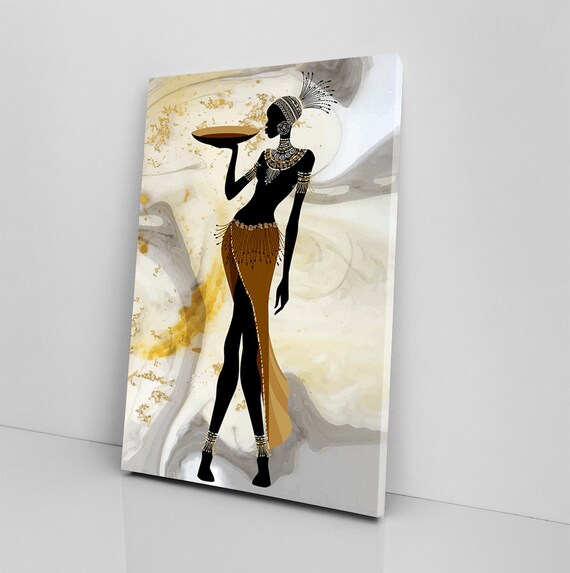 African Women Canvas Abstract Wall Art African American - Etsy