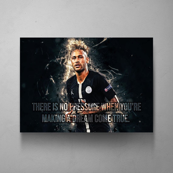 NEYMAR Da Silva Football Legend Art Motivational Wall Art 