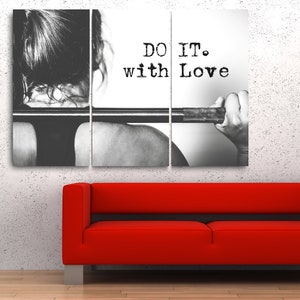 Motivational Gym Canvas | 'Do It With Love' Wall Art image 7