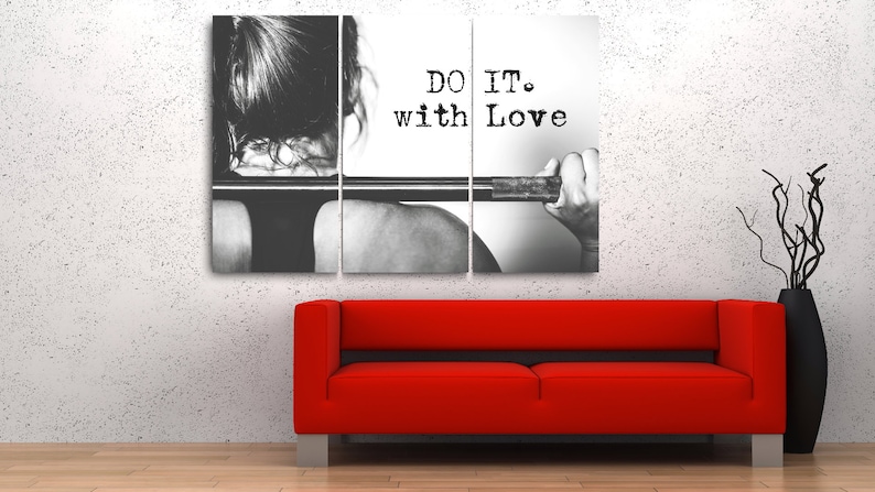 Motivational Gym Canvas | 'Do It With Love' Wall Art image 7