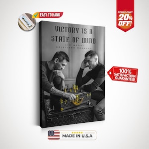 Lionel Messi Cristiano Ronaldo Chess Canvas Wall Art | Messi and Ronaldo&#39;s Chess Game Canvas, Lionel Messi Poster, Home Dcor, Ready to Hang