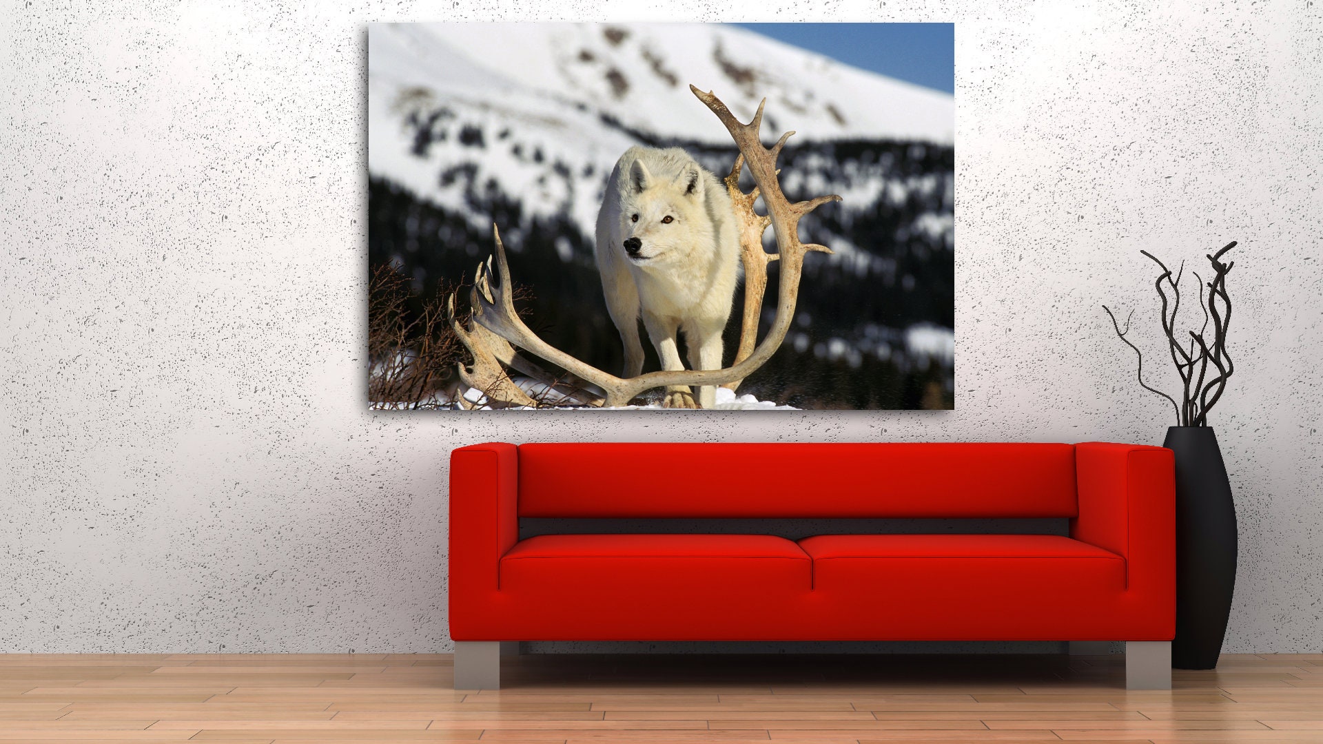Arctic Wolf White Wolf Canvas Wall Art Wolf Wall Art Etsy