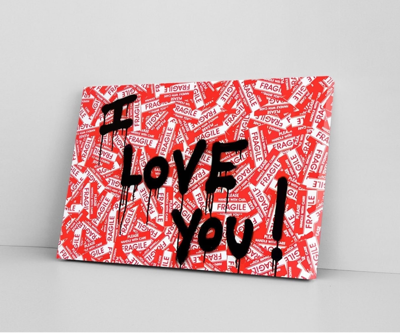 Famous Fragile ''LOVE YOU'' CANVAS Print Etsy