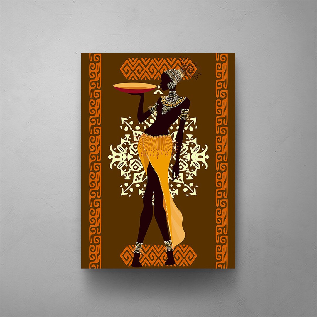 African Women Canvas Wall Art, African American Bedroom Art, Wall Boho ...