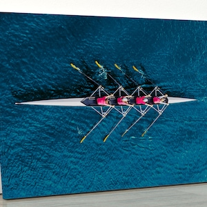 Rowing Canvas Print, Rowing Poster, Water Sport Wall Art, Team Work, Large Canvas, Printable Wall Art, Motivational Art, Beach House Decor