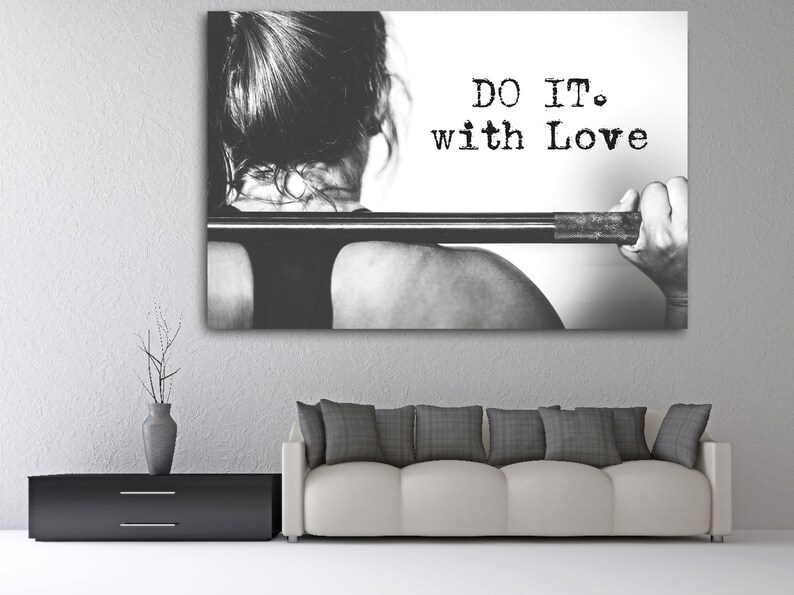 Motivational Gym Canvas | 'Do It With Love' Wall Art image 4